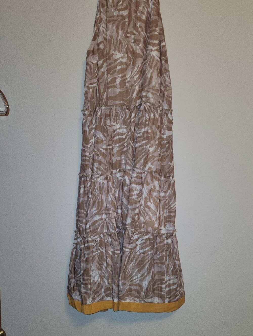 (NWT)Sleeveless Tiered Maxi Dress with Zebra Print - Picture 7 of 7